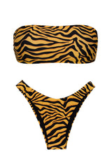 Carica l&#39;immagine nel visualizzatore di Gallery, Set Wild-Orange Bandeau-Reto High-Leg
